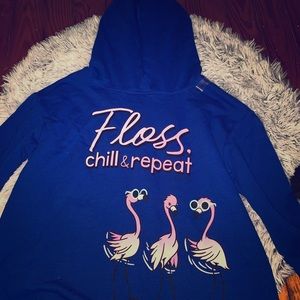 Cute flamingo justice cropped hoodie